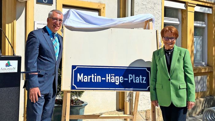 Neuer Martin-Häge-Platz in Aidlingen: Würdigung für einen ganz besonderen Menschen