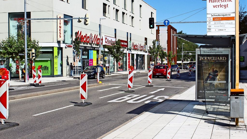 Baustelle in Stuttgart-Vaihingen: Busse halten künftig auf Betonboden