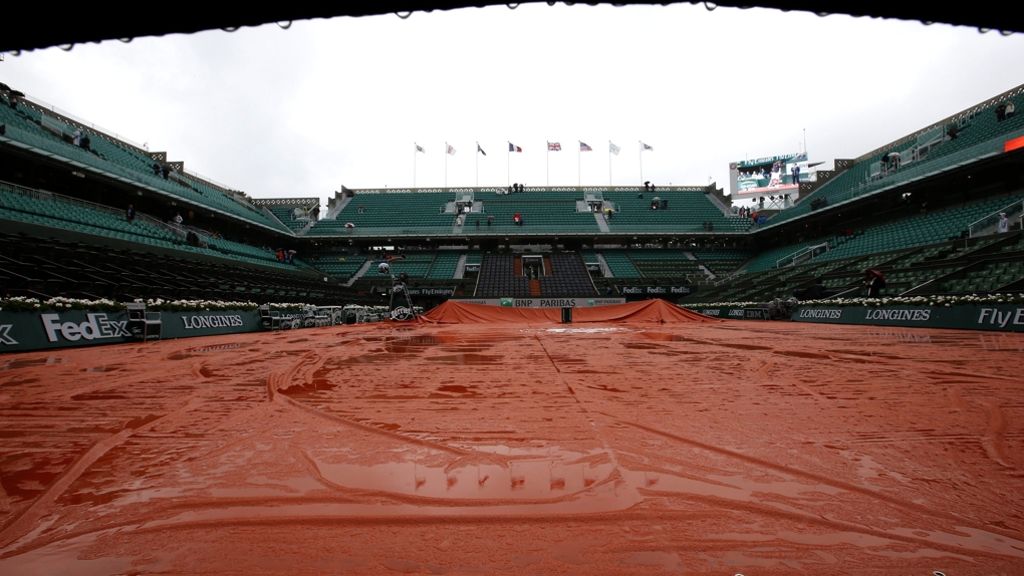 French Open: Kompletter Spieltag wegen Regens abgesagt
