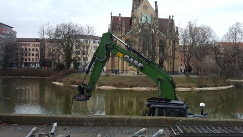 Umbauarbeiten am Ufer: Schönheits-OP am Feuersee