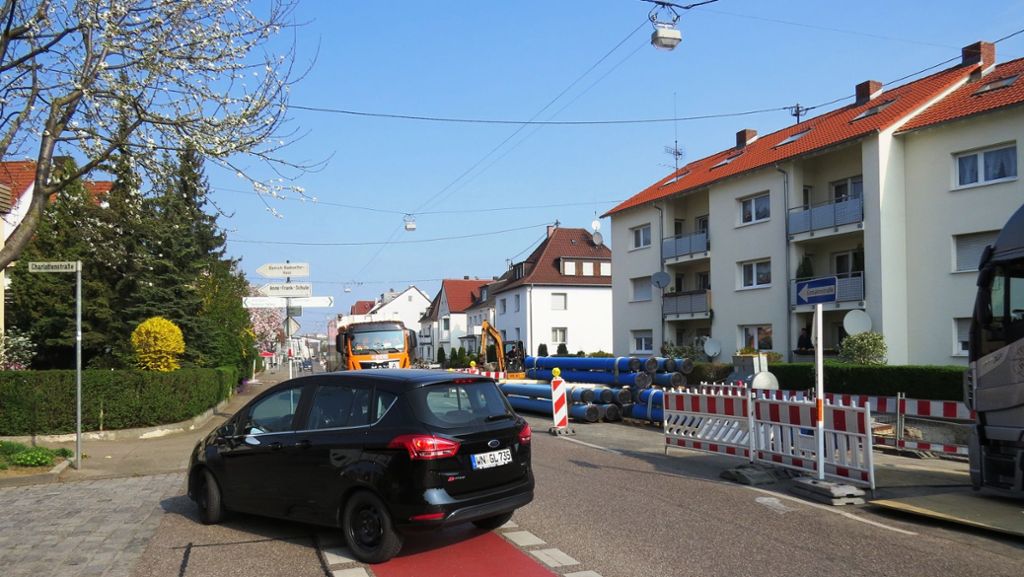 Baustellen in Fellbach: Schmidener Ortsdurchfahrt: Lage problematisch