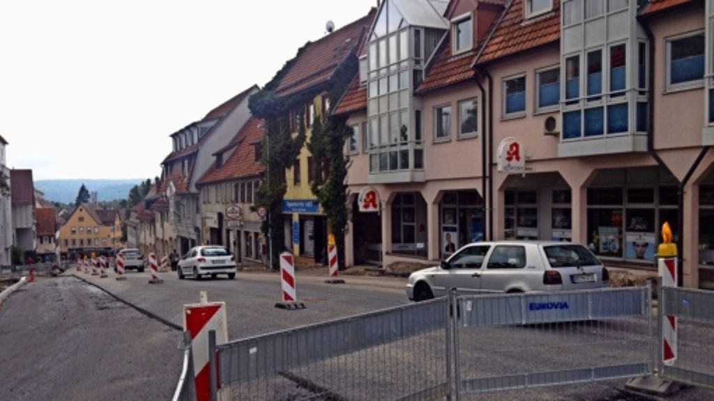 Leonberg: Erleichterung: Die Grabenstraße ist zur Hälfte frei
