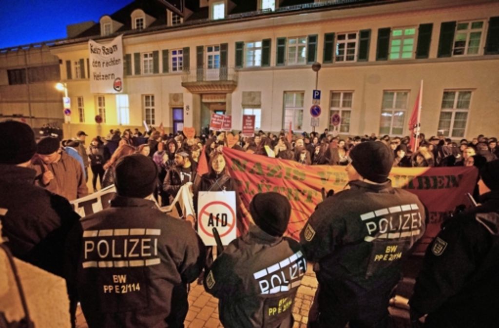 Wütende Proteste gegen die AfD-Veranstaltung am Donnerstag in Backnang