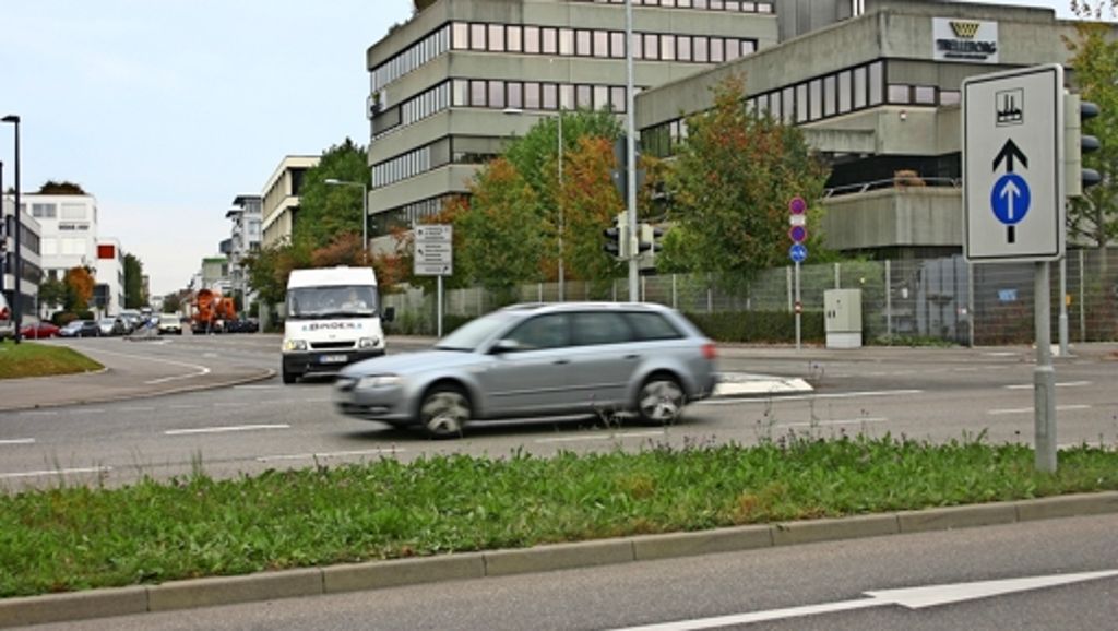 Nord-Süd-Straße im Industriegebiet Vaihingen-Möhringen: Der Verkehr im Gewerbegebiet soll besser fließen