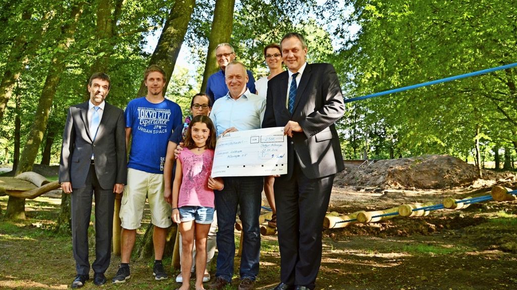 Waldheim in Stuttgart-Möhringen: Eine Spende für den neuen Kletterparcours