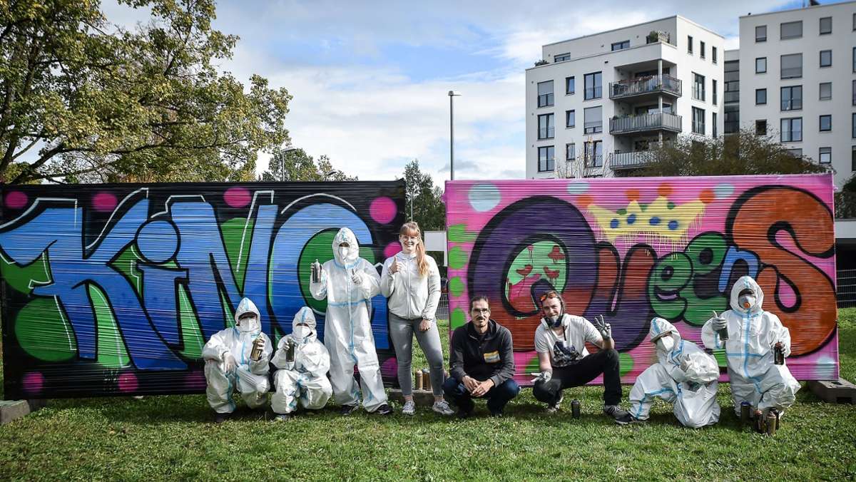 Kunstaktion in Vaihingen: Graffiti für Jugendtreff Lauchhau