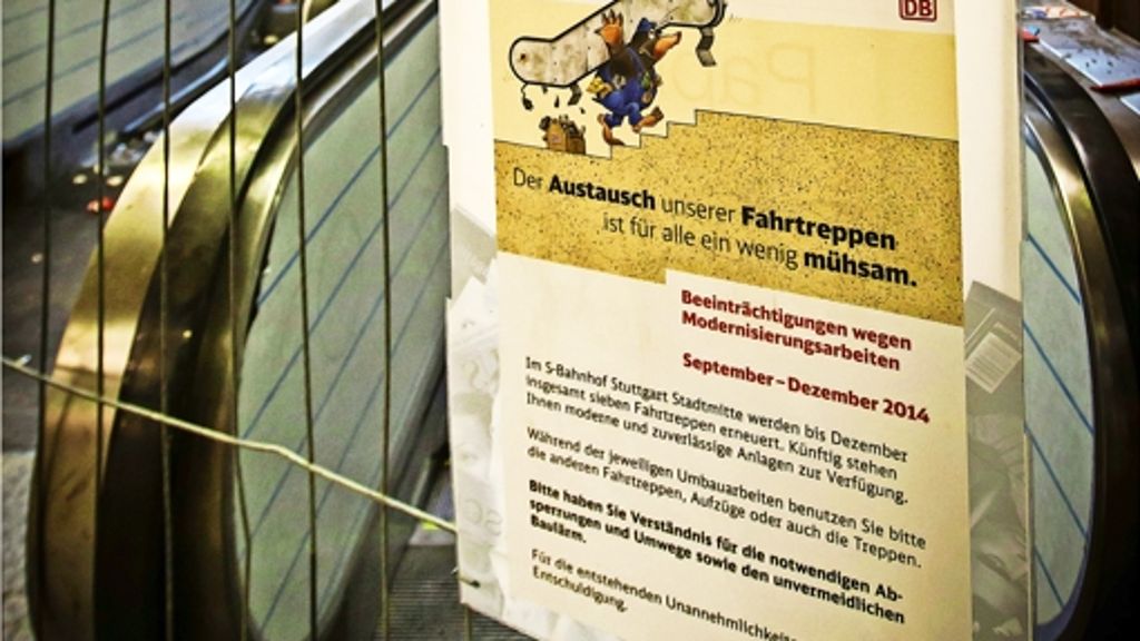 S-Bahn Region Stuttgart: Rolltreppen werden Chefsache