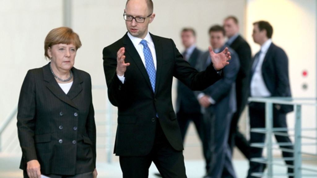 Jazenjuk  in Berlin: Merkel lobt Reformen  und sagt weitere Unterstützung zu