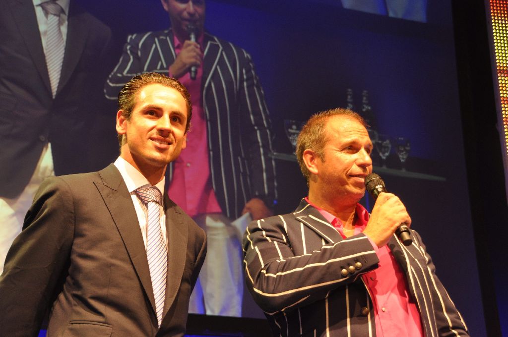 Formel-1-Fahrer Adrian Sutil (links) und RTL-Moderator Kai Ebel