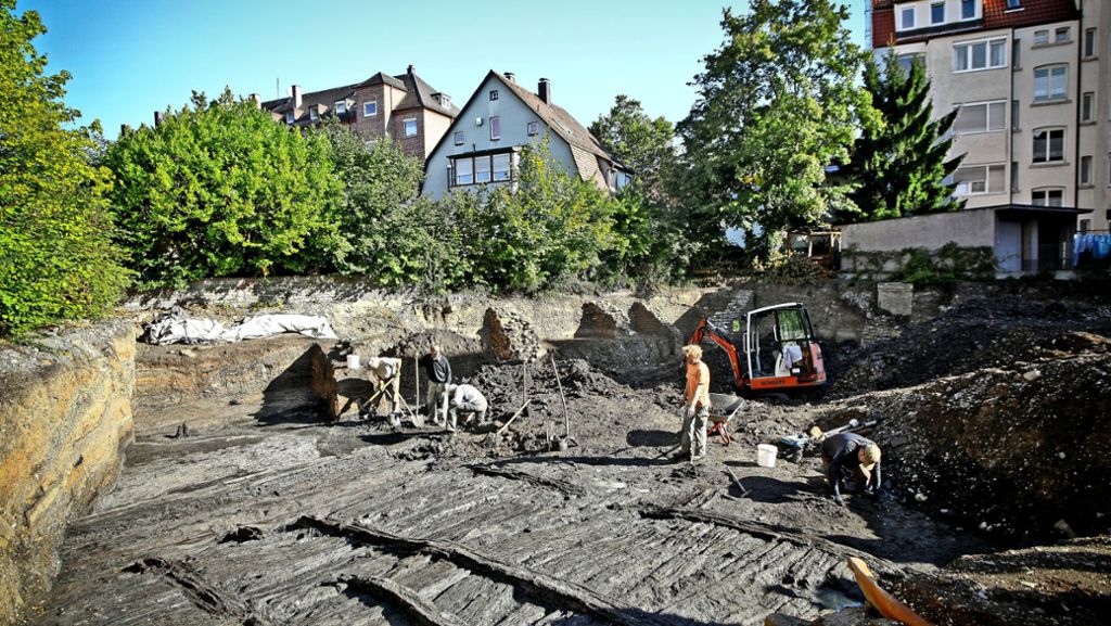 Ausgrabung in Bad Cannstatt: Holzbohlen erzählen römische Geschichten
