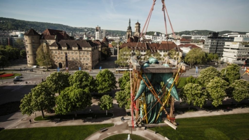 Schlossplatz Stuttgart: Concordia thront wieder auf Jubiläumssäule