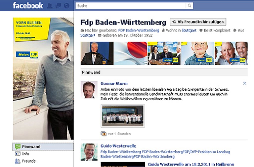 ... und FDP-Politiker Ulrich Goll. Als ...