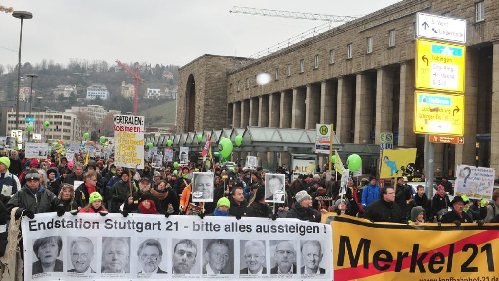 Demo gegen Stuttgart 21: „Merkel 21“ ist die neue Losung