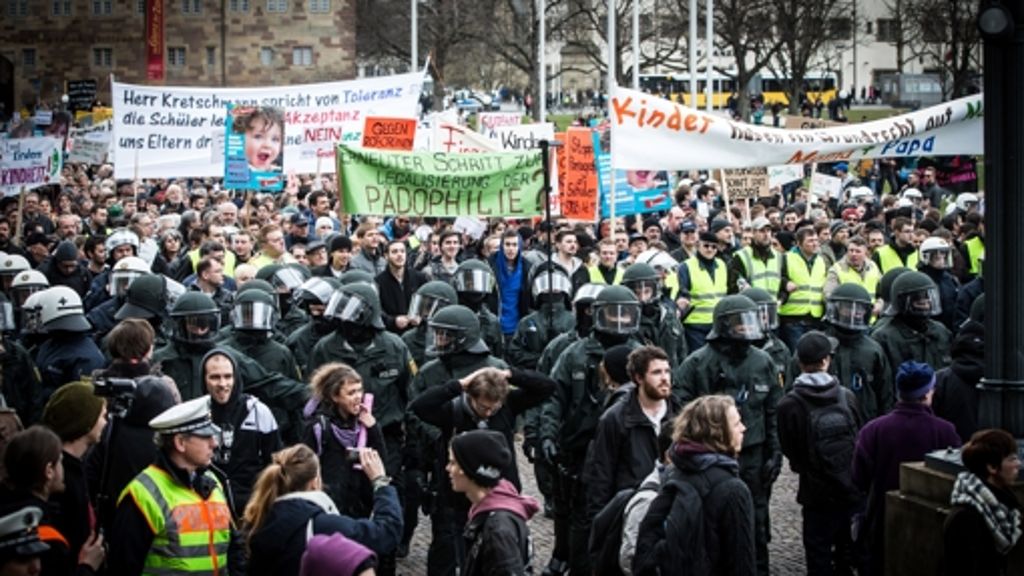 Demo gegen Bildungsplan in Stuttgart: Vorwürfe gegen Runden Tisch