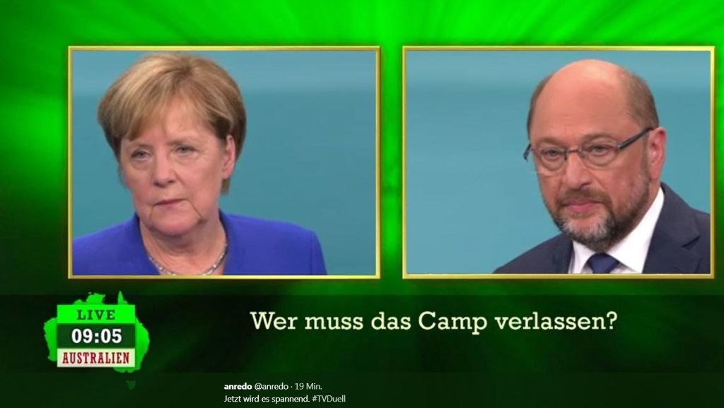 Netzreaktionen zum TV-Duell: „Bin mir sicher: Schulz wählt am Ende Merkel“