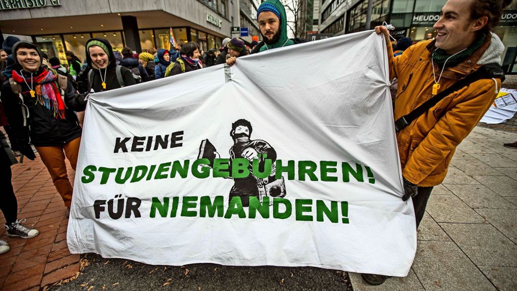 Studenten demonstrieren in Stuttgart: Protest gegen Rückkehr zu Studiengebühren