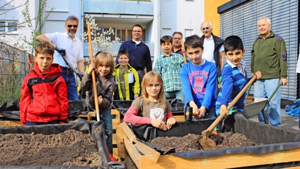 Urban Gardening in Bad Cannstatt: Grundschüler bauen Gemüse an