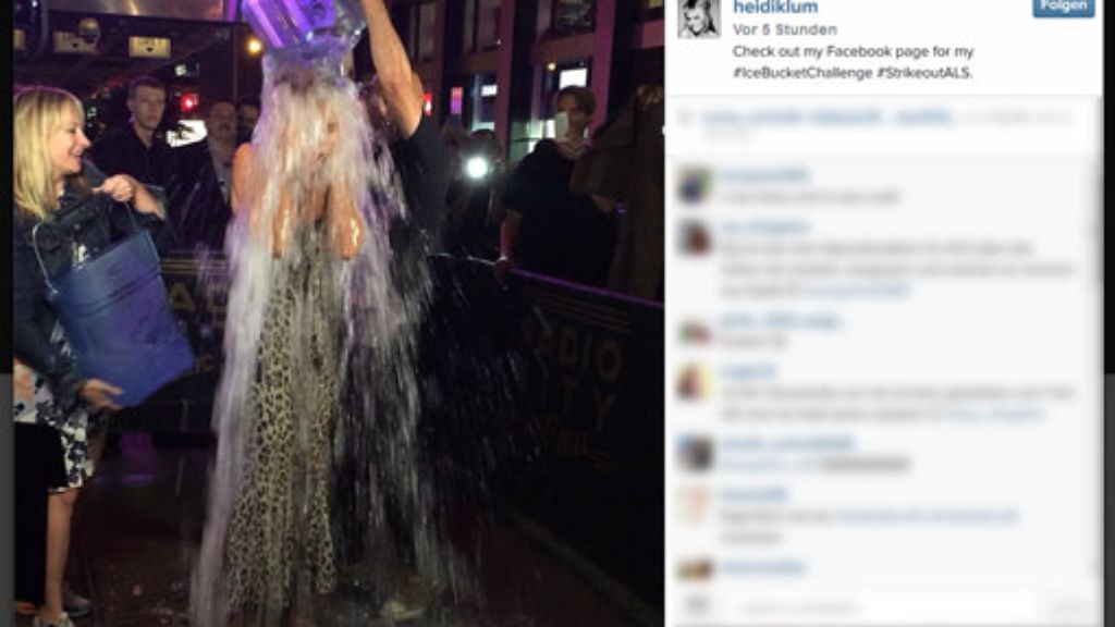Ice Bucket Challenge: Jetzt macht sich auch Heidi Klum nass