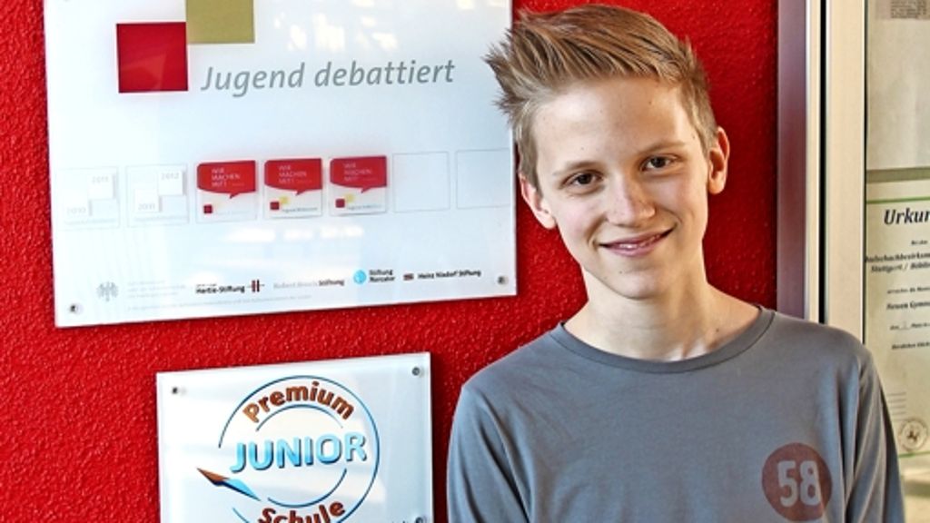Jugend debattiert: Nils Bronder ist der beste Debattierer der Stadt