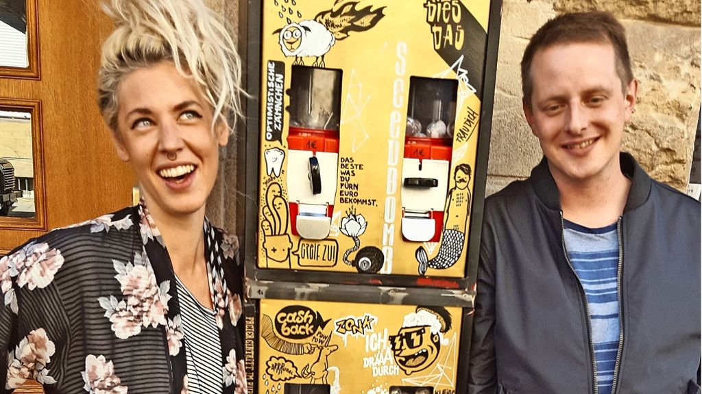 Streetart in Stuttgart: Beglückungen aus dem Kaugummiautomaten