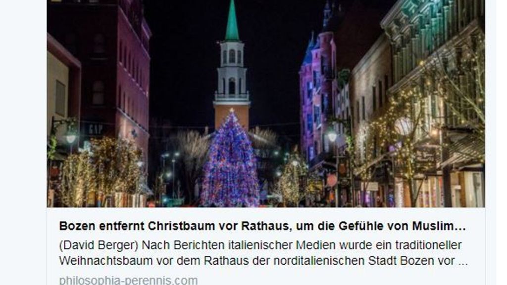 Weihnachten in Südtirol: Aufregung um einen Christbaum aus Pappe