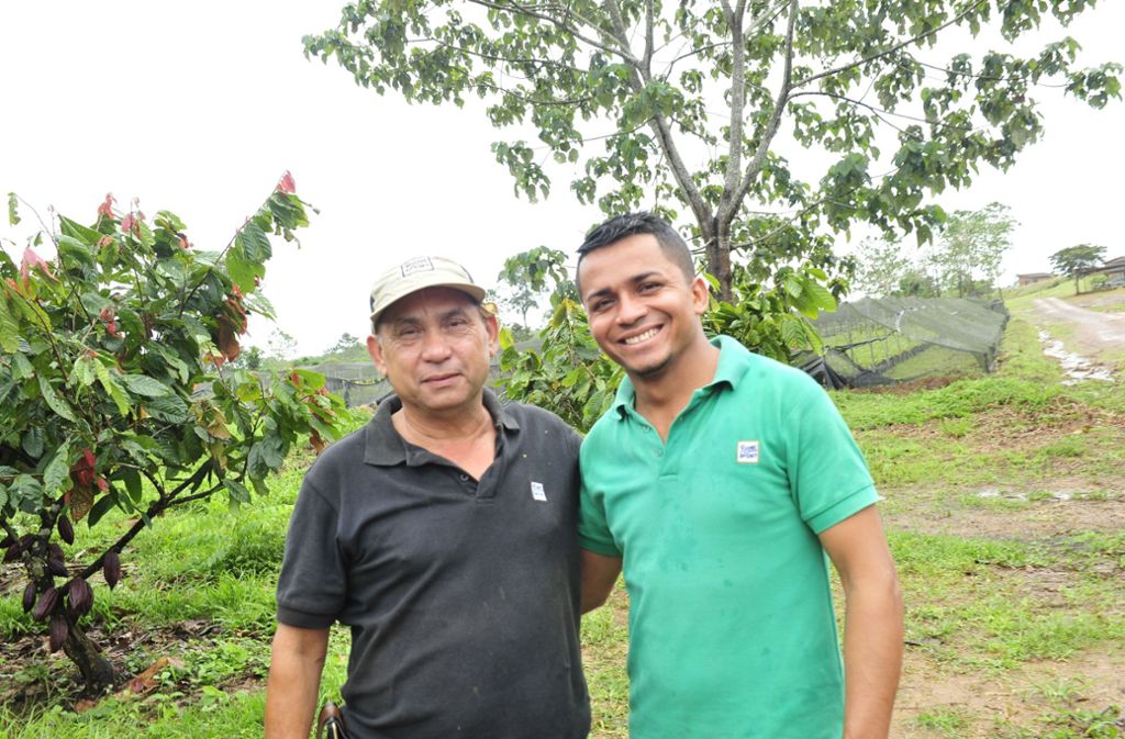 Danilo Valle (links) und Darwin Navarete sind zwei von rund 350 Mitarbeitern, die Ritter Sport in Nicaragua beschäftigt.