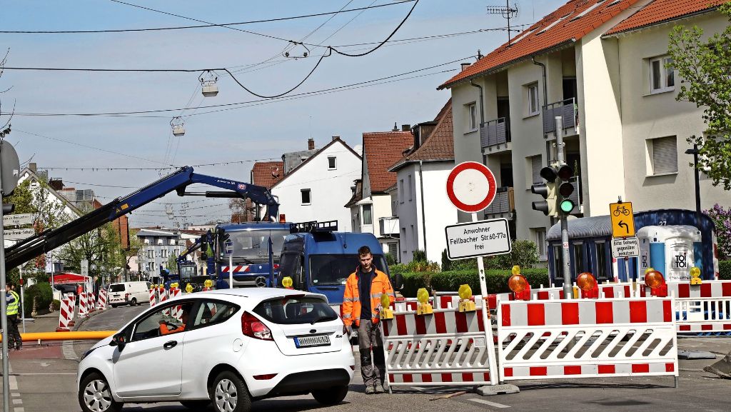 Bauarbeiten in Fellbach: Fellbacher Straße wird erst im Dezember fertig
