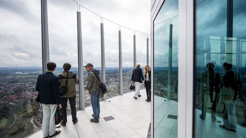 Aufzugtestturm in Rottweil: Bereits 18.000 Besucher auf Aussichtsplattform