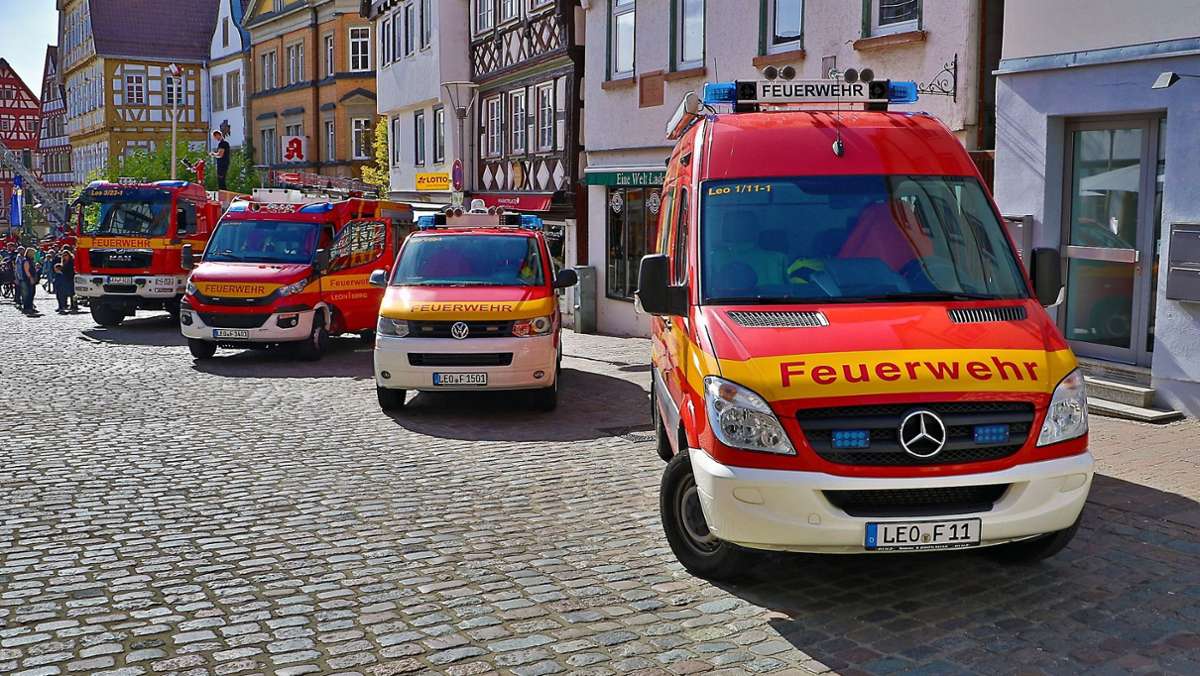 Naziparolen in Leonberg: Feuerwehrauto war in der ganzen Stadt unterwegs