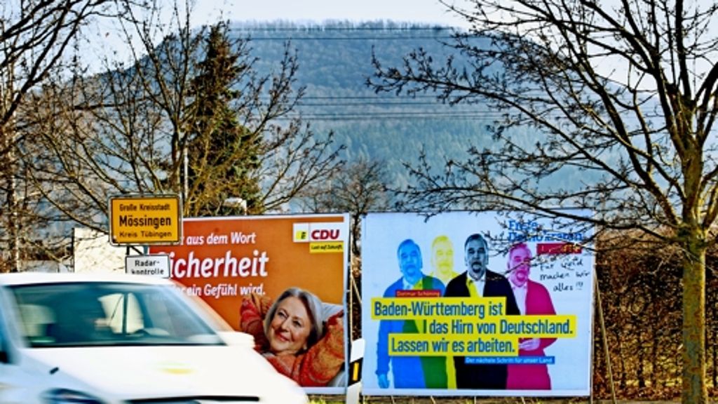 Wahlkampf in Baden-Württemberg: Mössingen  rechnet mit Schwarz-Rot
