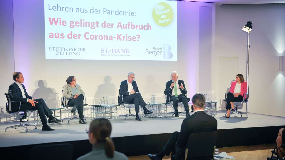 Kretschmann bei der StZ-Podiumsdiskussion: Ampel-Koalition will Strompreis senken