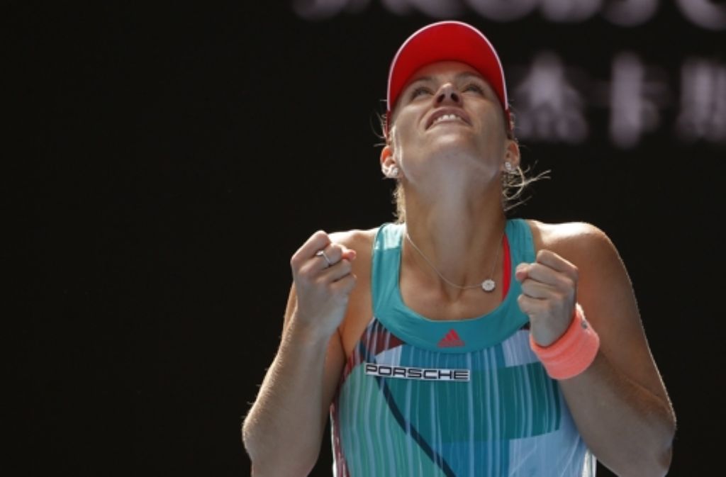 Geschafft! Angelique Kerber kurz nach ihrem Sieg im Halbfinale der Australian Open.