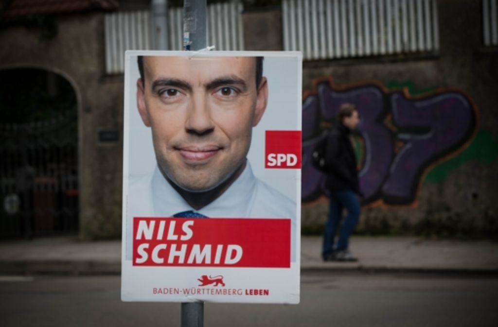 Der SPD-Spitzenkandidat Nils Schmid grüßt mit diesem Motiv seine potenziellen Wähler.