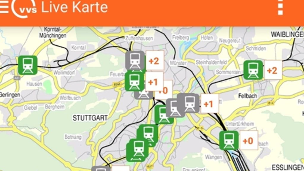 Nahverkehr in Stuttgart: VVS-App jetzt mit Livekarte