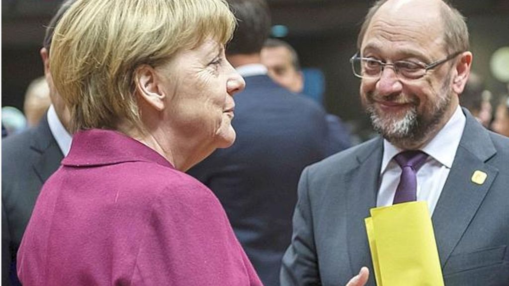Merkel und Schulz in den Landtagswahlkämpfen: Kümmerin gegen Kämpfer