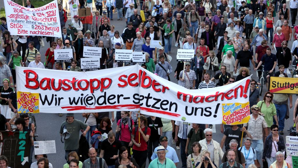 Montagsdemo gegen Stuttgart 21: Tausende Gegner auf der Straße