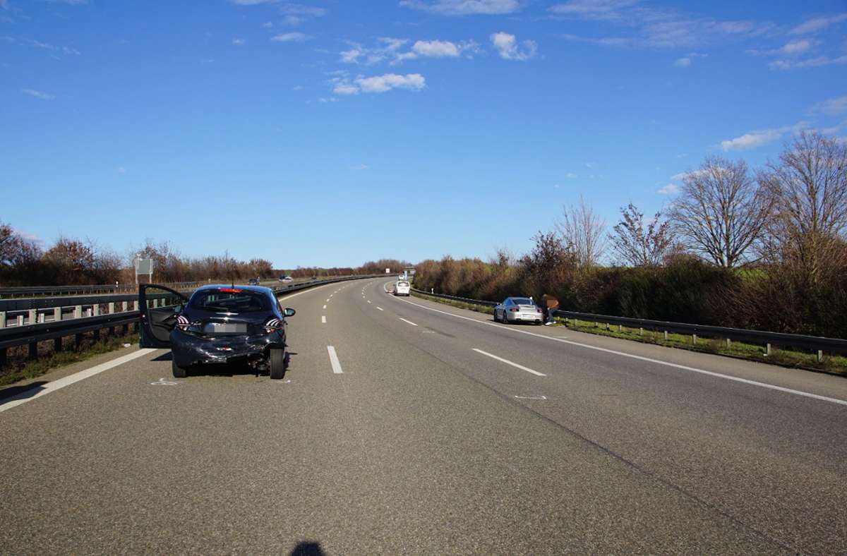 Die Autobahn 81 war am Samstag vorübergehend in Richtung Heilbronn voll gesperrt.