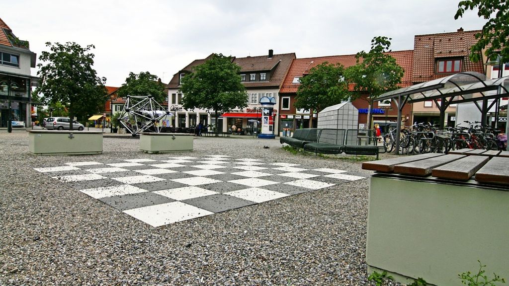 Löwenplatz in Stuttgart-Weilimdorf: Das Schachspiel soll an die Solitudestraße