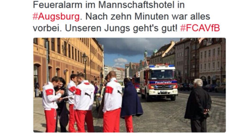 Schreck für VfB Stuttgart: Feueralarm im Teamhotel in Augsburg