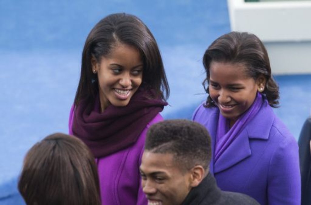 Malia Obama (links) and Sasha Obama (rechts), die Töchter des Präsidenten.