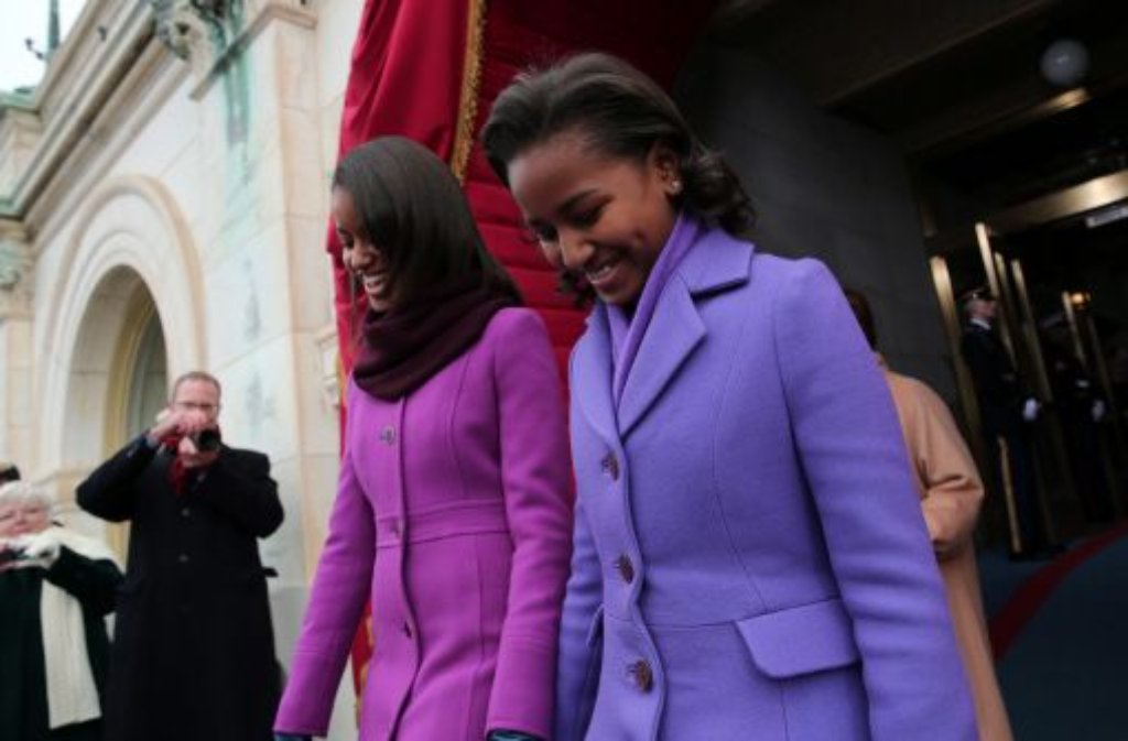 Malia Obama (links) and Sasha Obama (rechts), die Töchter des Präsidenten.