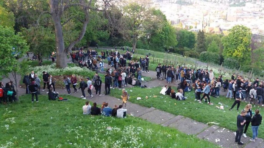 Abifeier in Stuttgart: Abiturienten hinterlassen Müll