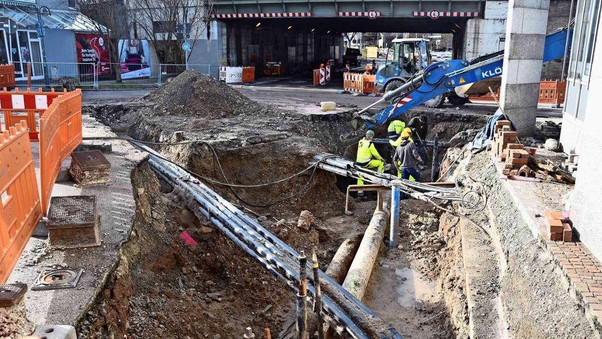 Kanalbauarbeiten in Stuttgart-Untertürkheim: Ein  Untergrund voller Überraschungen