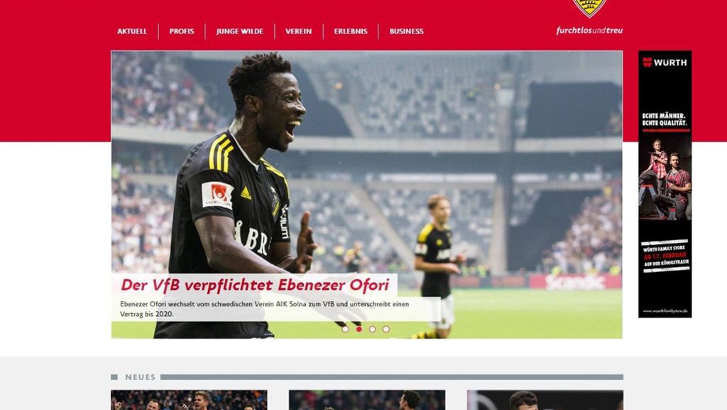 VfB Stuttgart: Der VfB startet neuen Internet-Auftritt