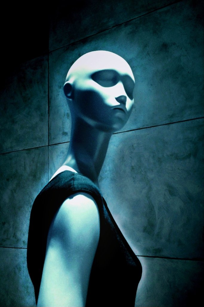 Mannequin Aura: Eine Schaufensterpuppe, selbst Objekt des Verkaufs. Eine artifizielle Schönheit. Jenseits des Lebendigen. Und doch berührend vital.