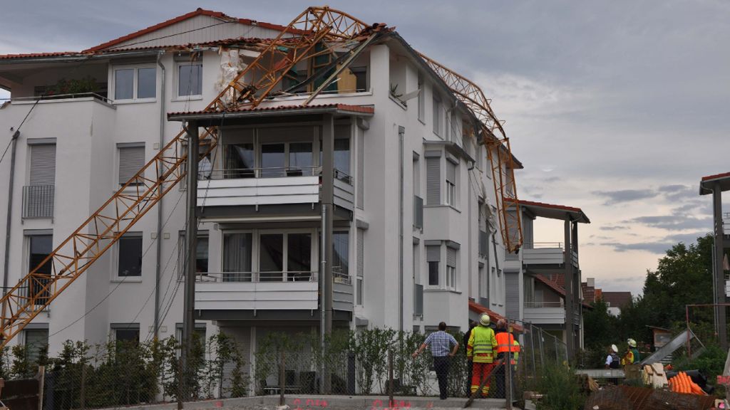 Baukran-Unglück in Bonlanden: Schaden liegt bei fast 400.000 Euro