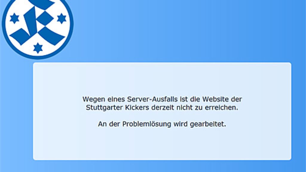Homepage seit einer Woche offline: Die Stuttgarter Kickers sind nicht zu erreichen