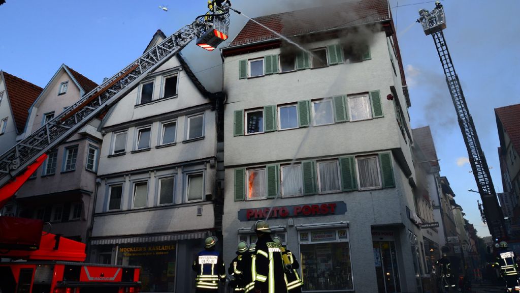 Esslingen: Feuer in der historischen Altstadt