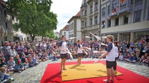 Esslinger Straßenkunstfestival: Wenn die City strahlt und fröhlich lacht