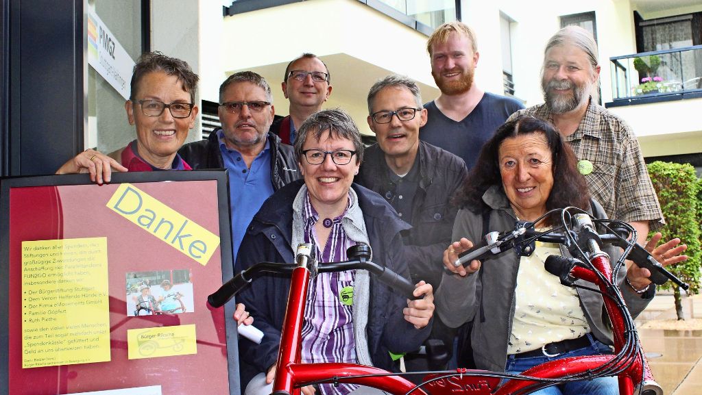 Stuttgart-Vaihingen: Rikscha-Verein präsentiert neues Tandem-Fahrzeug